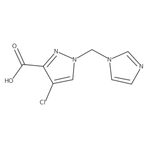 1-((1H-Imidazol-1-yl)methyl)-4-chloro-1H-pyrazole-3-carboxylic acid结构式