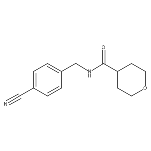 n-(4-Cyanobenzyl)tetrahydro-2h-pyran-4-carboxamide结构式