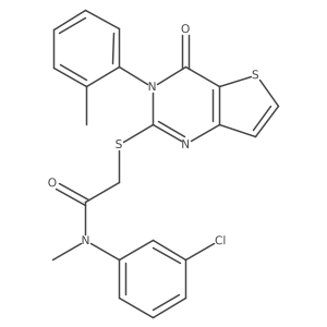 N-(3-chlorophenyl)-N-methyl-2-{[3-(2-methylphenyl)-4-oxo-3,4-dihydrothieno[3,2-d]pyrimidin-2-yl]sulfanyl}acetamide Structure