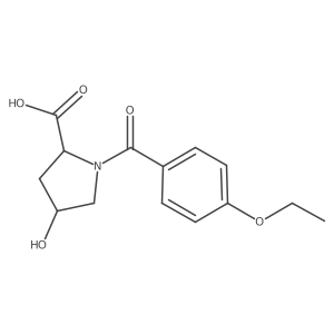 1-(4-Ethoxybenzoyl)-4-hydroxypyrrolidine-2-carboxylic acid结构式