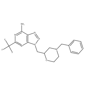 3-[[(2R)-4-benzylmorpholin-2-yl]methyl]-5-(trifluoromethyl)triazolo[4,5-d]pyrimidin-7-amine Structure