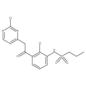 N-(2-chloro-3-(2-(2-chloropyrimidin-4-yl)acetyl)phenyl)propane-1-sulfonamide结构式