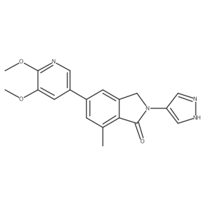 5-(5,6-dimethoxy-3-pyridyl)-7-methyl-2-(1H-pyrazol-4-yl)isoindolin-1-one结构式