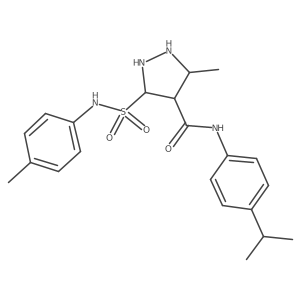 3-methyl-5-[(4-methylphenyl)sulfamoyl]-N-[4-(propan-2-yl)phenyl]-1H-pyrazole-4-carboxamide Structure