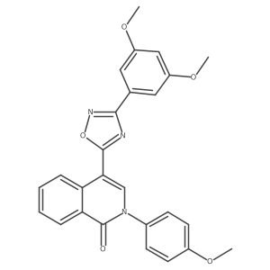 4-[3-(3,5-dimethoxyphenyl)-1,2,4-oxadiazol-5-yl]-2-(4-methoxyphenyl)isoquinolin-1(2H)-one Structure