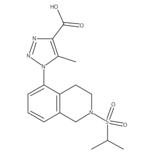5-methyl-1-[2-(propane-2-sulfonyl)-1,2,3,4-tetrahydroisoquinolin-5-yl]-1H-1,2,3-triazole-4-carboxylic acid Structure