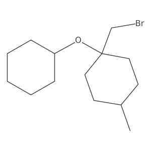 1-(Bromomethyl)-1-(cyclohexyloxy)-4-methylcyclohexane结构式