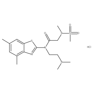 N-(2-(dimethylamino)ethyl)-N-(4,6-dimethylbenzo[d]thiazol-2-yl)-2-(N-methylmethylsulfonamido)acetamide hydrochloride Structure