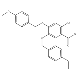 6-Chloro-3,4-bis(p-methoxybenzyloxy)benzoic acid结构式