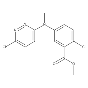 2-Chloro-5-[(6-chloro-pyridazin-3-yl)-methyl-amino]-benzoic acid methyl ester结构式