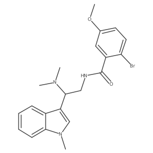 2-bromo-N-(2-(dimethylamino)-2-(1-methyl-1H-indol-3-yl)ethyl)-5-methoxybenzamide Structure
