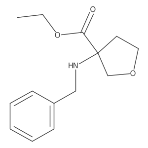 Ethyl 3-(benzylamino)oxolane-3-carboxylate结构式
