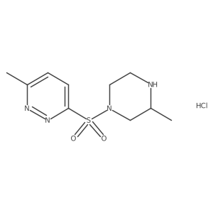 3-Methyl-6-((3-methylpiperazin-1-yl)sulfonyl)pyridazine hydrochloride结构式