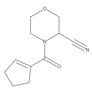 4-(Cyclopentene-1-carbonyl)morpholine-3-carbonitrile结构式