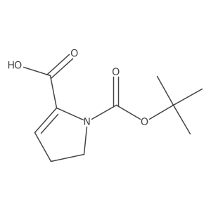 1-[(tert-butoxy)carbonyl]-4,5-dihydro-1H-pyrrole-2-carboxylic acid结构式