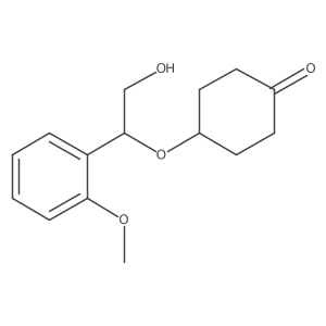 (R)-4-(2-Hydroxy-1-(2-methoxyphenyl)ethoxy)cyclohexan-1-one Structure
