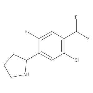 (S)-2-(5-Chloro-4-(difluoromethyl)-2-fluorophenyl)pyrrolidine结构式