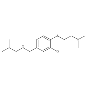 Benzenemethanamine, 3-chloro-4-[[2-(dimethylamino)ethyl]thio]-N-(2-methylpropyl)-结构式