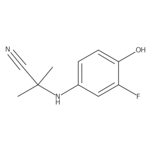 2-((3-Fluoro-4-hydroxyphenyl)amino)-2-methylpropanenitrile结构式