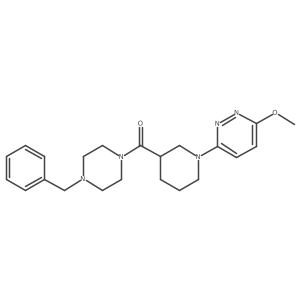 (4-Benzylpiperazin-1-yl)(1-(6-methoxypyridazin-3-yl)piperidin-3-yl)methanone结构式