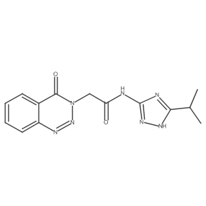 2-(4-oxo-1,2,3-benzotriazin-3(4H)-yl)-N-[3-(propan-2-yl)-1H-1,2,4-triazol-5-yl]acetamide Structure