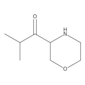 2-Methyl-1-(morpholin-3-yl)propan-1-one Structure