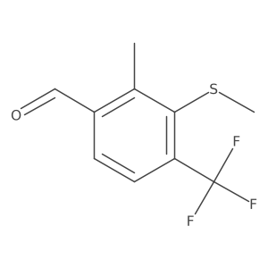 2-Methyl-3-methylsulfanyl-4-(trifluoromethyl)benzaldehyde结构式