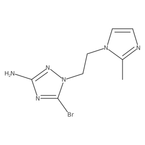 5-bromo-1-[2-(2-methyl-1H-imidazol-1-yl)ethyl]-1H-1,2,4-triazol-3-amine结构式