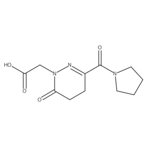 2-(6-Oxo-3-(pyrrolidine-1-carbonyl)-5,6-dihydropyridazin-1(4H)-yl)acetic acid结构式