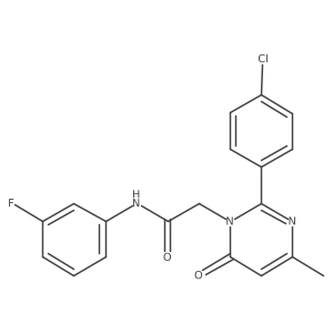 2-[2-(4-Chlorophenyl)-4-methyl-6-oxo-1,6-dihydropyrimidin-1-YL]-N-(3-fluorophenyl)acetamide Structure
