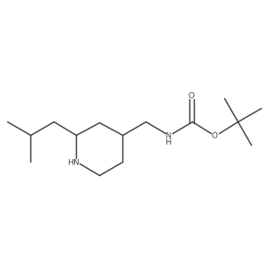 tert-butyl N-{[2-(2-methylpropyl)piperidin-4-yl]methyl}carbamate Structure