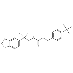 N-(2-(benzo[d][1,3]dioxol-5-yl)-2-hydroxypropyl)-3-(4-(trifluoromethyl)phenyl)propanamide Structure