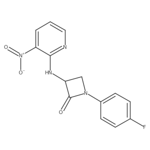 1-(4-Fluorophenyl)-3-[(3-nitropyridin-2-yl)amino]azetidin-2-one结构式