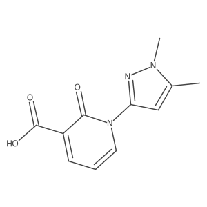 1-(1,5-Dimethyl-1H-pyrazol-3-yl)-1,2-dihydro-2-oxo-3-pyridinecarboxylic acid结构式