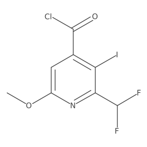 2-(Difluoromethyl)-3-iodo-6-methoxypyridine-4-carbonyl chloride Structure