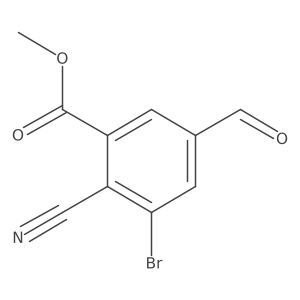 Methyl 3-bromo-2-cyano-5-formylbenzoate Structure