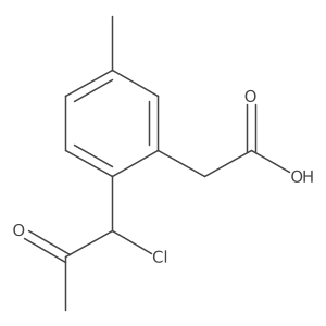 2-(1-Chloro-2-oxopropyl)-5-methylphenylacetic acid结构式