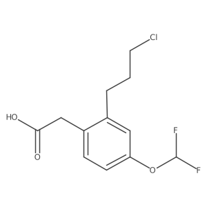 2-(3-Chloropropyl)-4-(difluoromethoxy)phenylacetic acid结构式