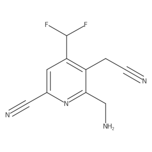 2-(Aminomethyl)-6-cyano-4-(difluoromethyl)pyridine-3-acetonitrile Structure