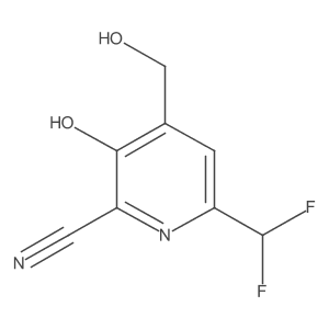 6-(Difluoromethyl)-3-hydroxy-4-(hydroxymethyl)picolinonitrile Structure