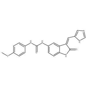 (Z)-1-(3-((1H-Imidazol-5-yl)methylene)-2-oxoindolin-5-yl)-3-(4-(methylthio)phenyl)urea结构式