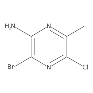 3-Bromo-5-chloro-6-methylpyrazin-2-amine Structure