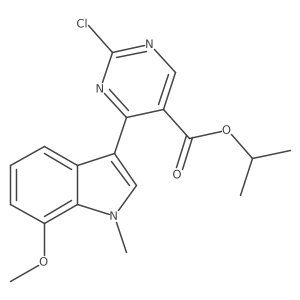 Isopropyl 2-chloro-4-(7-methoxy-1-methyl-1H-indol-3-yl)pyrimidine-5-carboxylate结构式