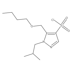 5-(butoxymethyl)-1-isobutyl-1H-pyrazole-4-sulfonyl chloride结构式