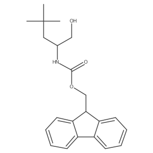 (9H-fluoren-9-yl)methyl N-(1-hydroxy-4,4-dimethylpentan-2-yl)carbamate结构式