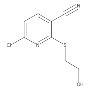 6-Chloro-2-[(2-hydroxyethyl)thio]-3-pyridinecarbonitrile结构式