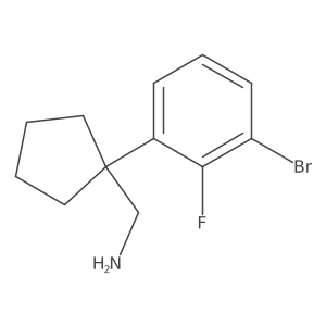 [1-(3-bromo-2-fluoro-phenyl)cyclopentyl]methanamine Structure