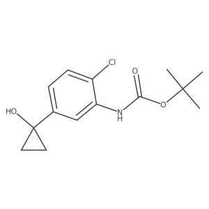 tert-butyl N-[2-chloro-5-(1-hydroxycyclopropyl)phenyl]carbamate Structure