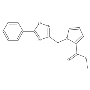 methyl 1-[(5-phenyl-1,2,4-oxadiazol-3-yl)methyl]-1H-pyrrole-2-carboxylate Structure