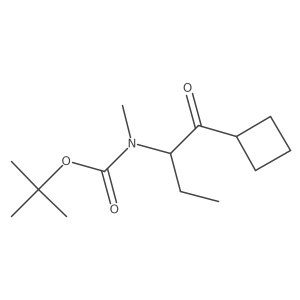 tert-butyl N-(1-cyclobutyl-1-oxobutan-2-yl)-N-methylcarbamate结构式